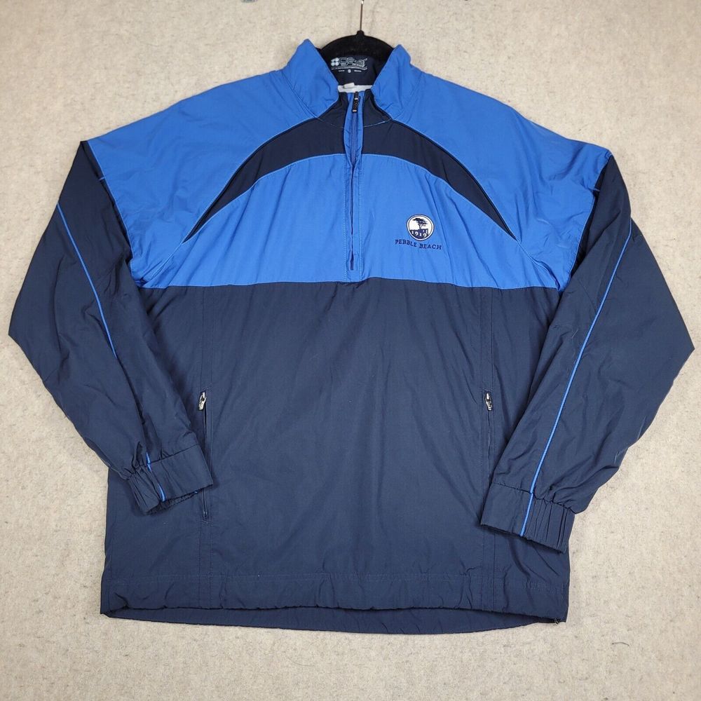 Gear for Sports Pebble Beach 1/4 Zip Golf Windbreaker Men S Blue Pullover Jacket
